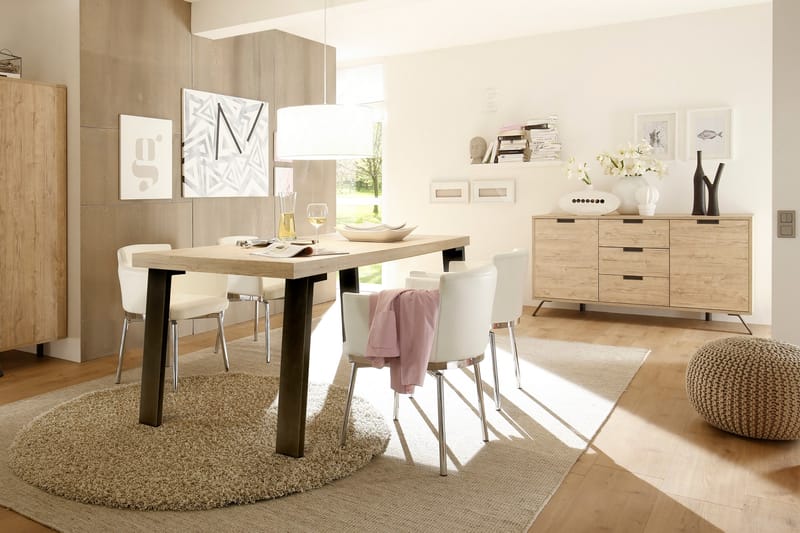 Palma Skænk 156 cm 2 Låger 3 Skuffer - Eg - Opbevaring - Opbevaringsmøbler - Skænke & sideboards