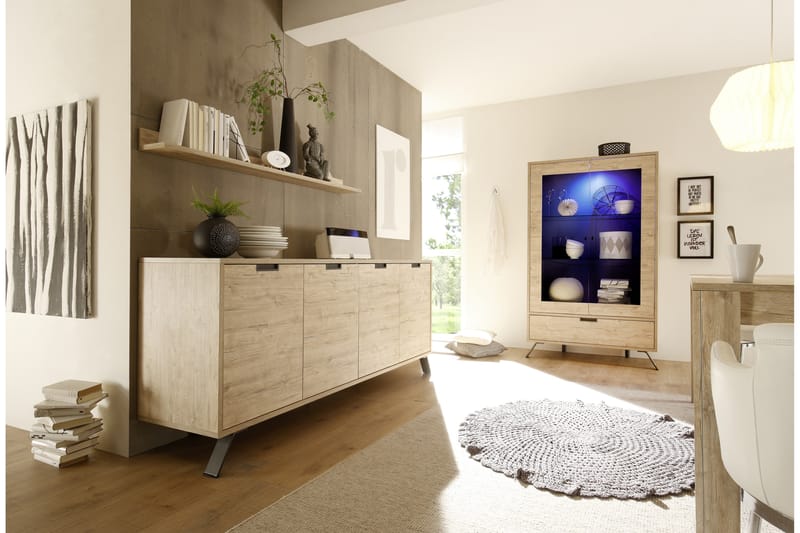 Palma Skænk 206 cm 4 Låger - Sherwood Eg - Opbevaring - Opbevaringsmøbler - Skænke & sideboards