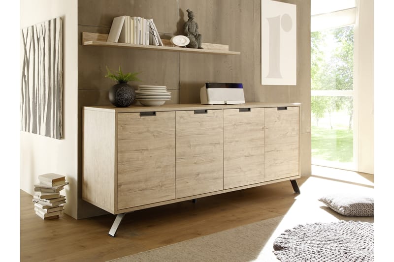 Palma Skænk 206 cm 4 Låger - Sherwood Eg - Skænke & sideboards