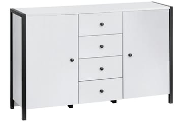 Plattpark Sideboard 120x35 cm - Hvid/Sort - Opbevaring - Opbevaringsmøbler - Skænke & sideboards
