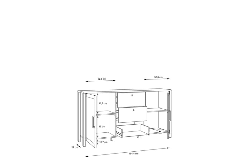 Polykastro Sideboard 42x171 cm - Brun - Skænke & sideboards