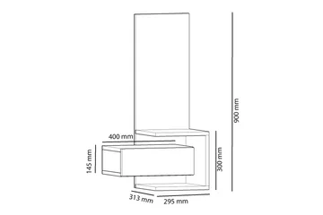 Rheuark Sideboard 49 cm - Eg/Antracit - Opbevaring - Opbevaringsmøbler - Skænke & sideboards