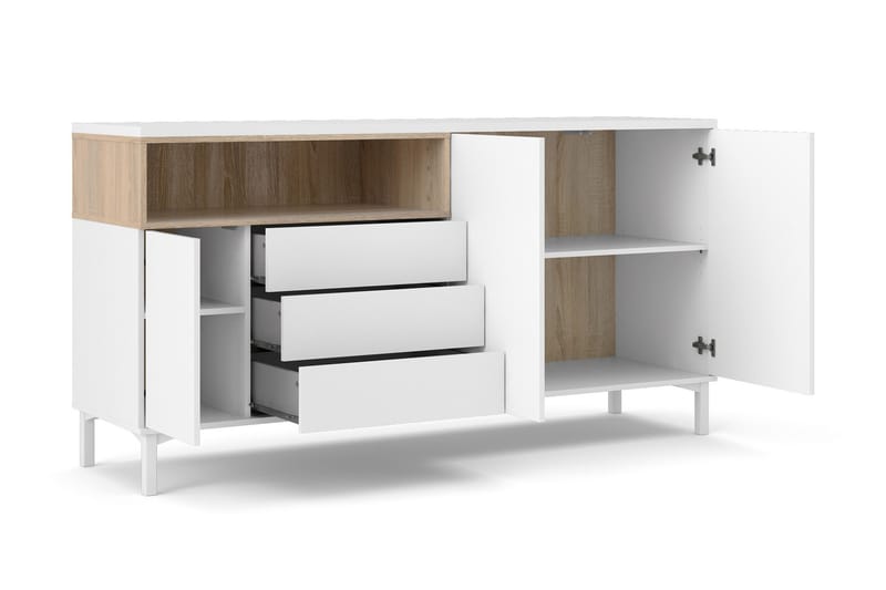 Roomers Skænk - Hvid/Brun - Opbevaring - Opbevaringsmøbler - Skænke & sideboards