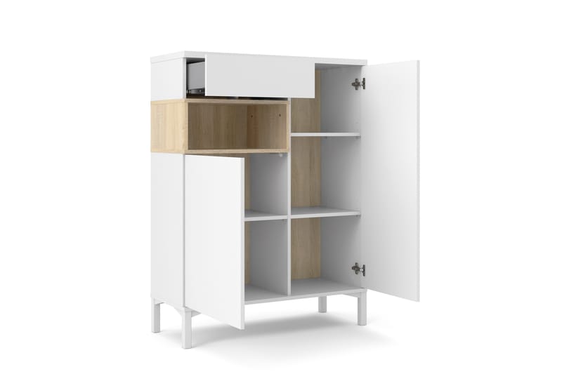 Roomers Skænk - Hvid/Eg - Opbevaring - Opbevaringsmøbler - Skænke & sideboards