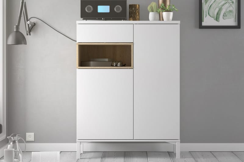Roomers Skænk - Hvid/Eg - Opbevaring - Opbevaringsmøbler - Skænke & sideboards