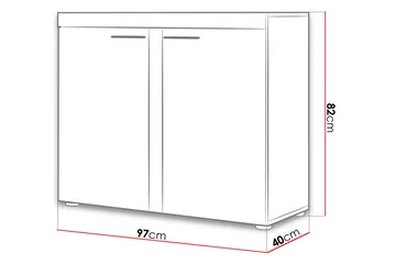 Rumba skænk 97,2x40,3x82 cm - Opbevaring - Opbevaringsmøbler - Skænke & sideboards