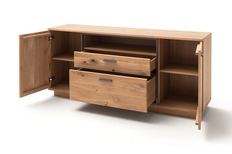 Rusley sidebord 180 cm - Eg / Antracit - Skænke & sideboards