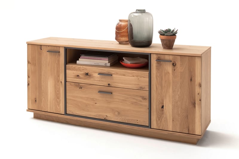 Rusley sidebord 180 cm - Eg / Antracit - Skænke & sideboards