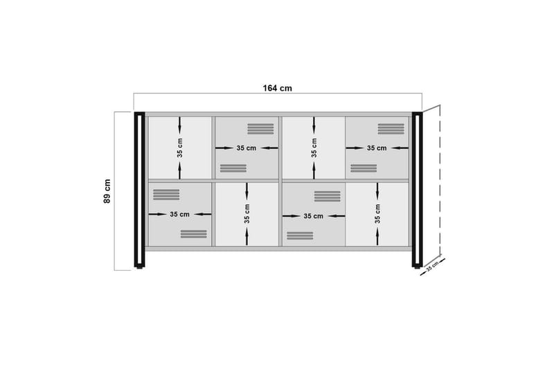 Sapphira aflastningsbord - Træ / sort - Skænke & sideboards