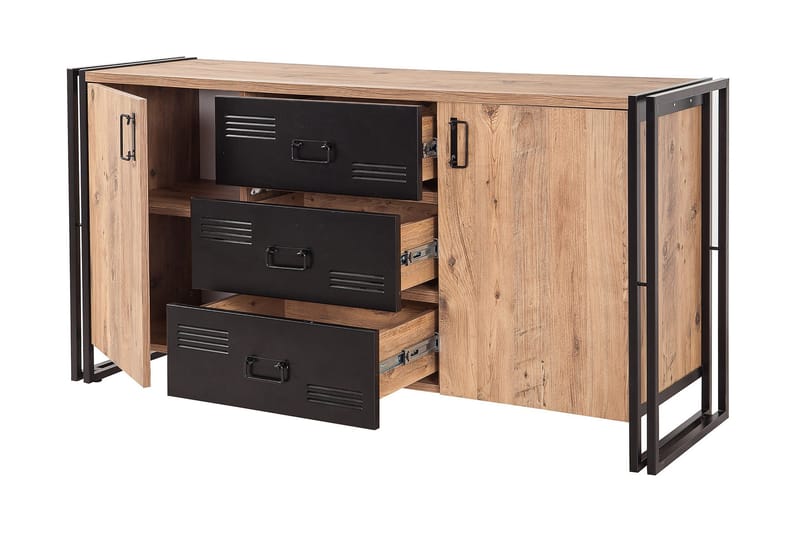 Sapphira aflastningsbord - Træ / sort - Opbevaring - Opbevaringsmøbler - Skænke & sideboards