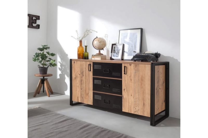 Sapphira aflastningsbord - Træ / sort - Opbevaring - Opbevaringsmøbler - Skænke & sideboards