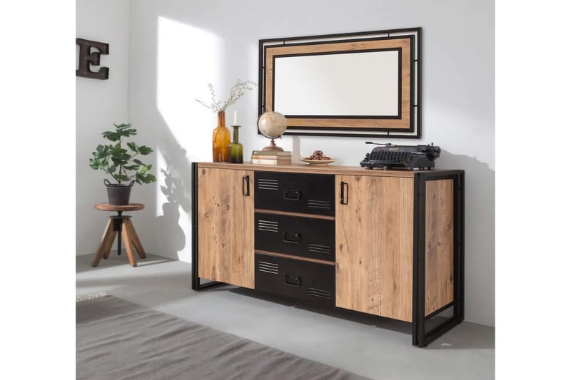 Sapphira aflastningsbord - Træ / sort - Opbevaring - Opbevaringsmøbler - Skænke & sideboards