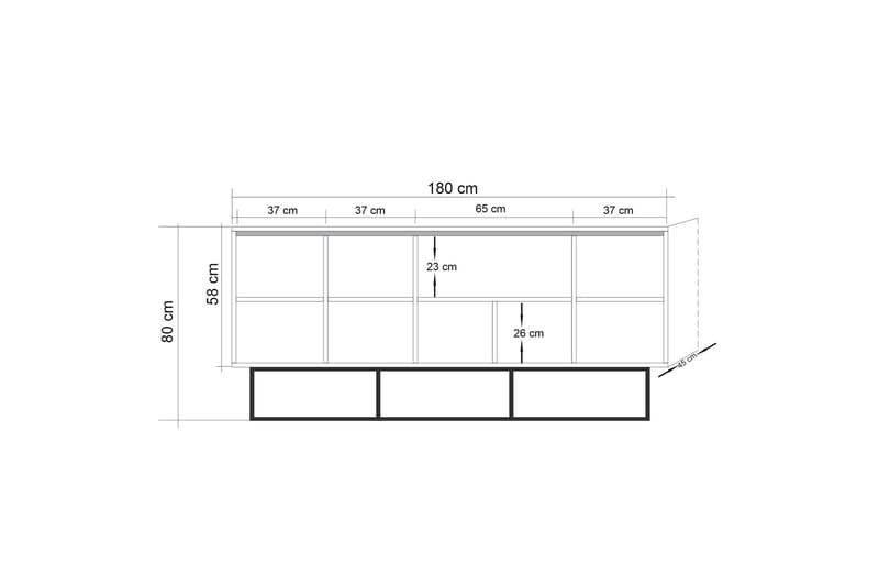 Sapphira Skænk Flettet - Træ / sort - Opbevaring - Opbevaringsmøbler - Skænke & sideboards