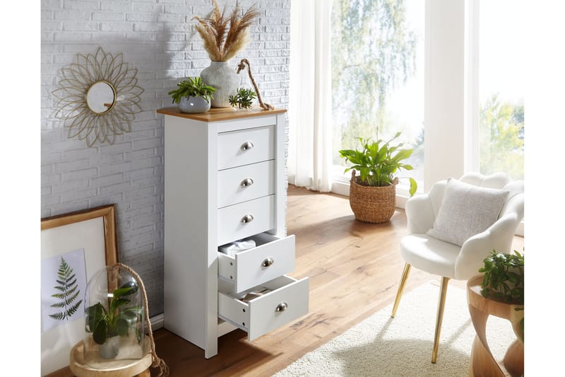 Seddik Sideboard 39 cm Rektangulær - Hvid/Natur - Opbevaring - Opbevaringsmøbler - Skænke & sideboards