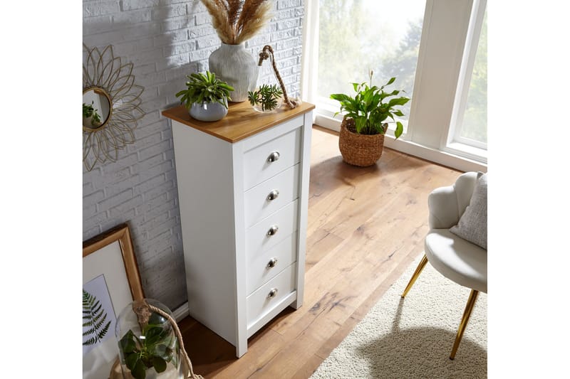 Seddik Sideboard 39 cm Rektangulær - Hvid/Natur - Opbevaring - Opbevaringsmøbler - Skænke & sideboards