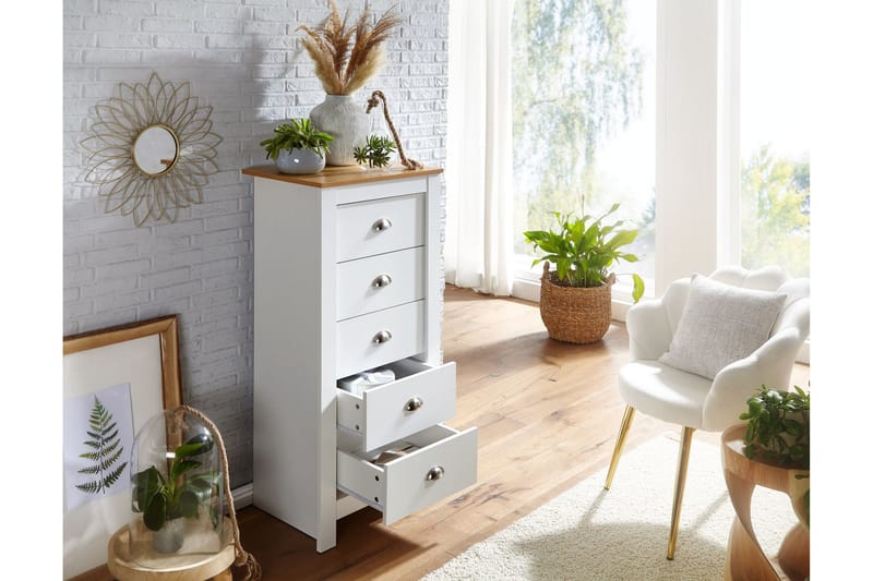 Seddik Sideboard 39 cm Rektangulær - Hvid/Natur - Opbevaring - Opbevaringsmøbler - Skænke & sideboards