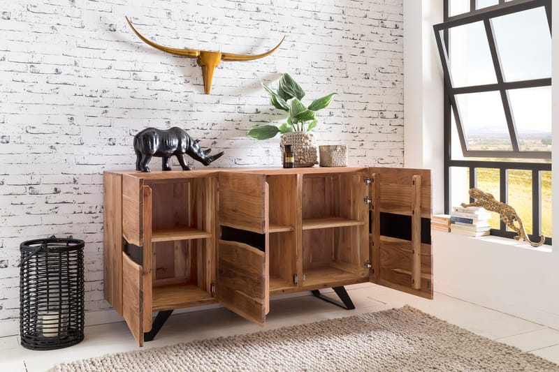 Sideboard & skänk Wohnling Trä, Natur - Opbevaring - Opbevaringsmøbler - Skænke & sideboards