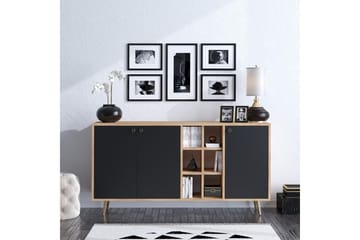 Sidobord Ek|Svart - Natur/Antracit - Opbevaring - Opbevaringsmøbler - Skænke & sideboards