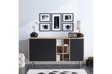 Sidobord Ek|Svart - Natur/Antracit - Opbevaring - Opbevaringsmøbler - Skænke & sideboards