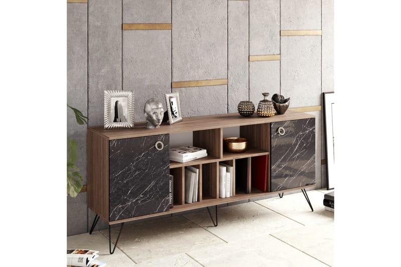 Sincerely Sidebord 180 cm - Valnød|Sort - Opbevaring - Opbevaringsmøbler - Skænke & sideboards