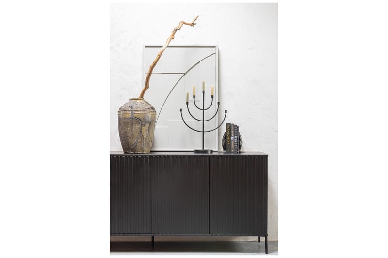 Skænk & skænk Hemlinge Sideboard 44x200 cm Svart - Opbevaring - Opbevaringsmøbler - Skænke & sideboards