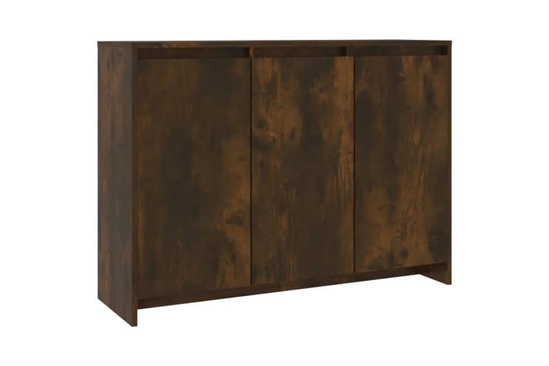 skænk 102x33x75 cm spånplade røget egetræsfarve - Brun - Skænke & sideboards