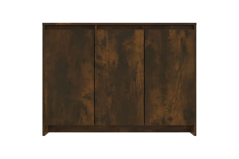 skænk 102x33x75 cm spånplade røget egetræsfarve - Brun - Skænke & sideboards