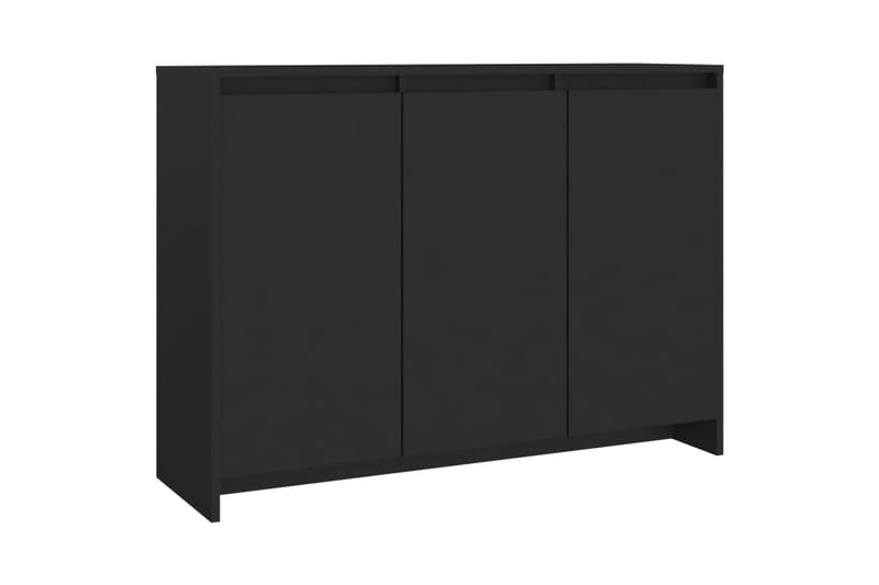 skænk 102x33x75 cm spånplade sort - Sort - Skænke & sideboards