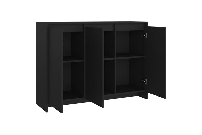 skænk 102x33x75 cm spånplade sort - Sort - Skænke & sideboards