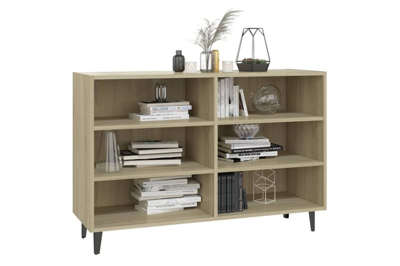 skænk 103,5x35x70 cm spånplade sonoma-eg - Brun - Skænke & sideboards