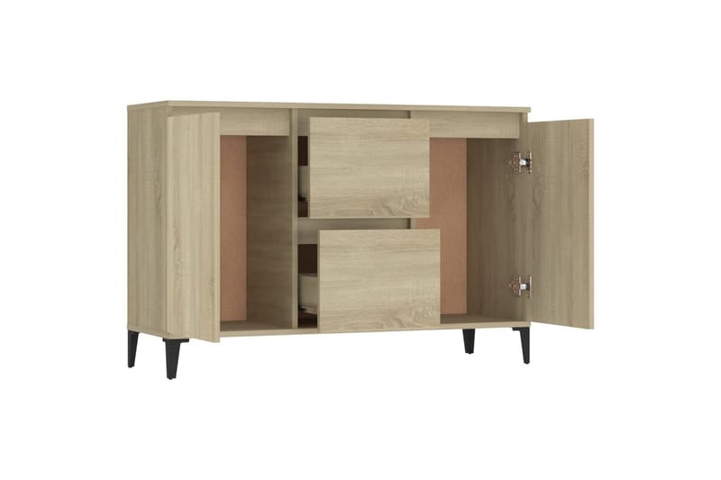 skænk 104x35x70 cm spånplade sonoma-eg - Brun - Skænke & sideboards