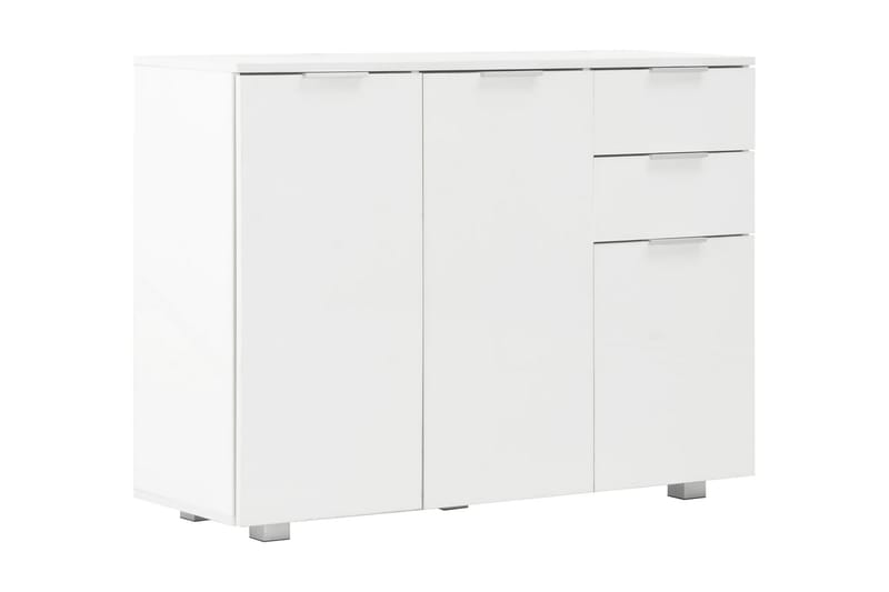 Skænk 107 X 35 X 76 Cm Hvid Højglans - Hvid - Skænke & sideboards