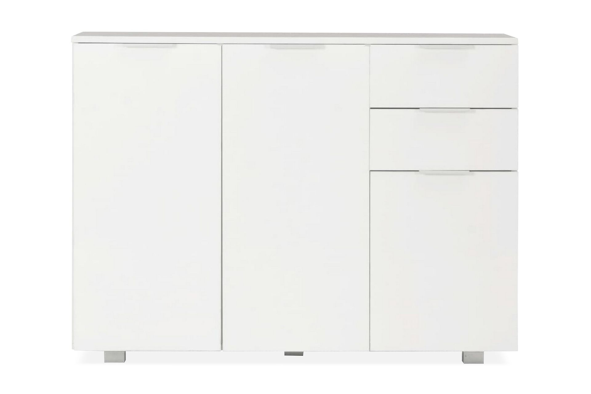 Skænk 107 X 35 X 76 Cm Hvid Højglans - Hvid - Opbevaring - Opbevaringsmøbler - Skænke & sideboards