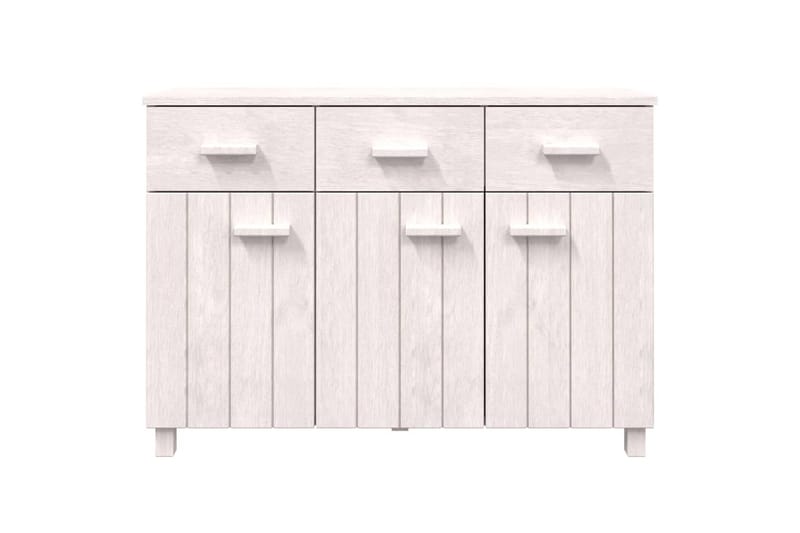 skænk 113x40x80 cm massivt fyrretræ hvid - Hvid - Opbevaring - Opbevaringsmøbler - Skænke & sideboards
