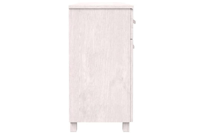 skænk 113x40x80 cm massivt fyrretræ hvid - Hvid - Opbevaring - Opbevaringsmøbler - Skænke & sideboards