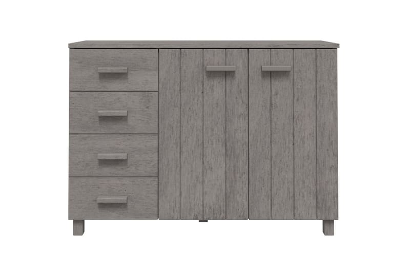 skænk 113x40x80 cm massivt fyrretræ lysegrå - Grå - Opbevaring - Opbevaringsmøbler - Skænke & sideboards
