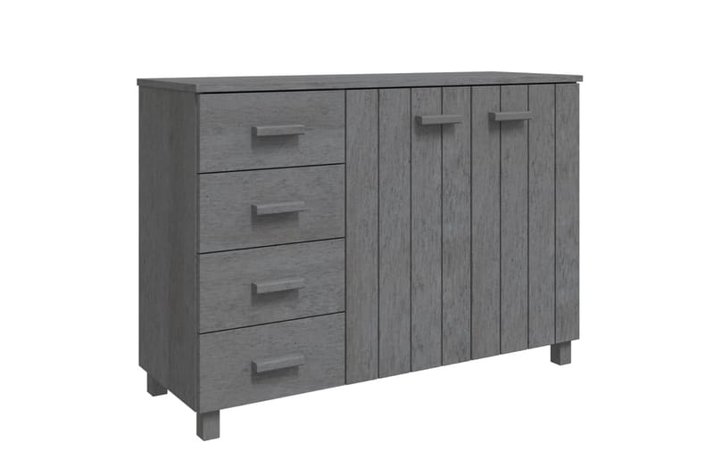 skænk 113x40x80 cm massivt fyrretræ mørkegrå - Grå - Skænke & sideboards