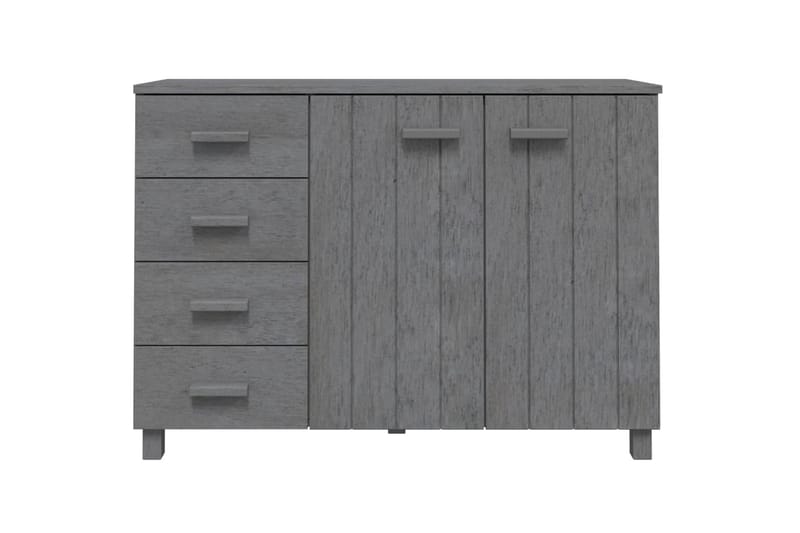 skænk 113x40x80 cm massivt fyrretræ mørkegrå - Grå - Skænke & sideboards