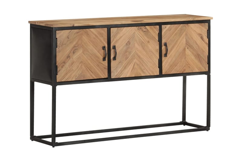 skænk 120x30x75 cm massivt akacietræ - Brun - Skænke & sideboards