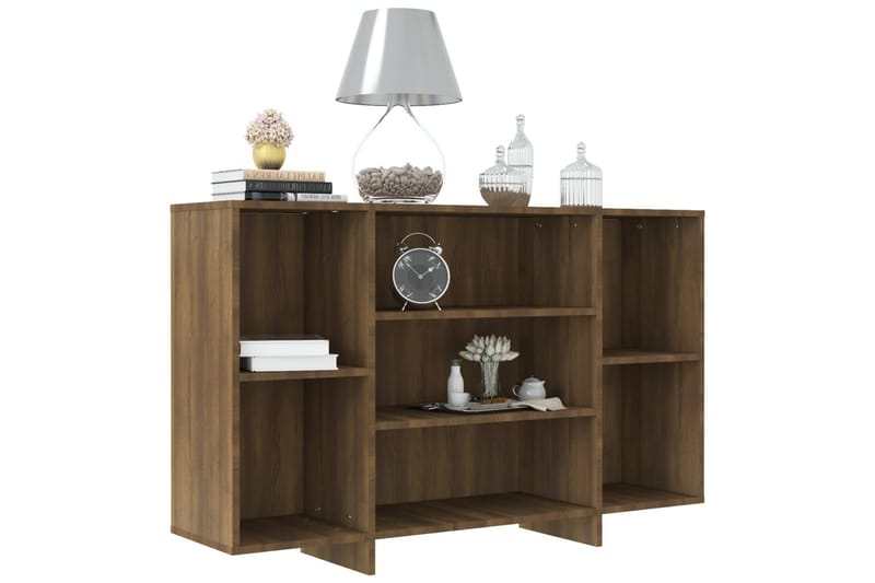 skænk 120x30x75 cm spånplade brun egetræsfarve - Brun - Skænke & sideboards