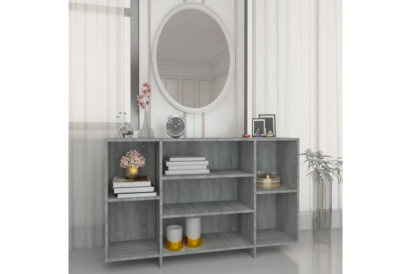 skænk 120x30x75 cm spånplade grå sonoma-eg - Grå - Opbevaring - Opbevaringsmøbler - Skænke & sideboards