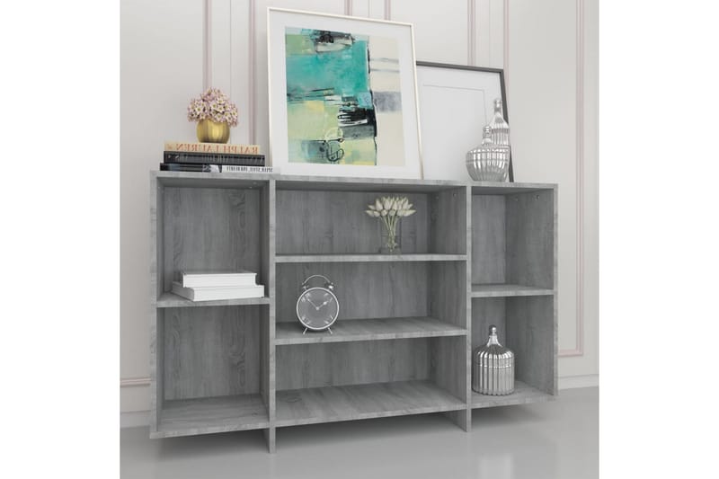 skænk 120x30x75 cm spånplade grå sonoma-eg - Grå - Opbevaring - Opbevaringsmøbler - Skænke & sideboards