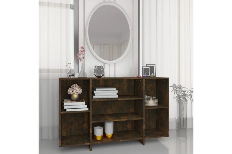 skænk 120x30x75 cm spånplade røget egetræsfarve - Brun - Opbevaring - Opbevaringsmøbler - Skænke & sideboards