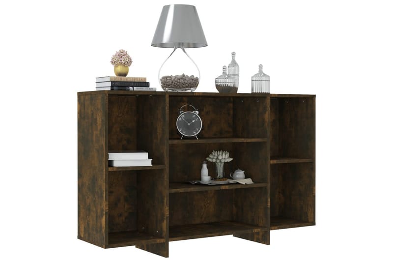 skænk 120x30x75 cm spånplade røget egetræsfarve - Brun - Skænke & sideboards