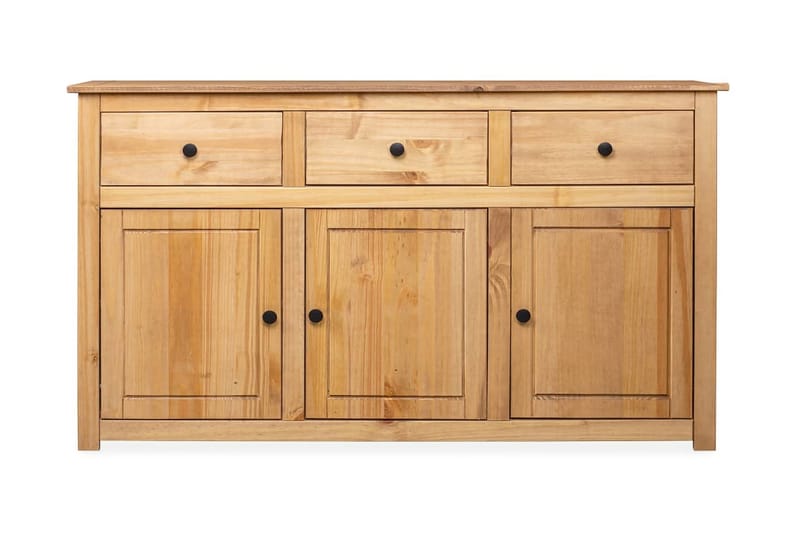 Skænk 135 x 40 x 80 cm massivt fyrretræ Panama - Brun - Skænke & sideboards