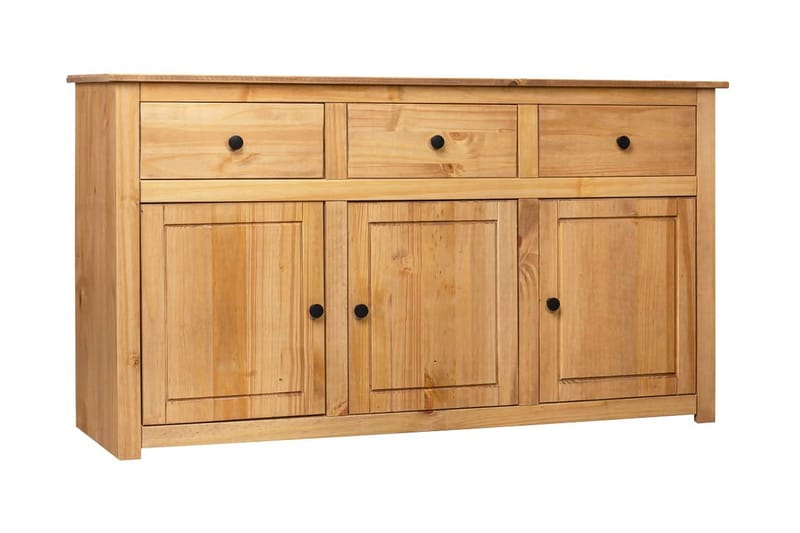 Skænk 135 x 40 x 80 cm massivt fyrretræ Panama - Brun - Skænke & sideboards