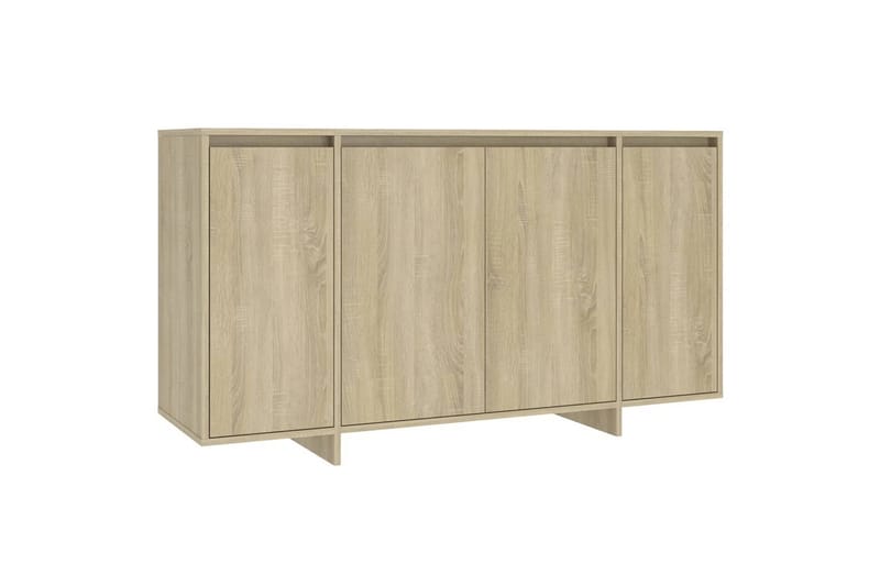 skænk 135x41x75 cm spånplade sonoma-eg - Beige - Opbevaring - Opbevaringsmøbler - Skænke & sideboards
