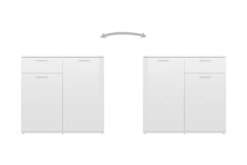 skænk 160x36x75 cm spånplade hvid højglans - Hvid - Opbevaring - Opbevaringsmøbler - Skænke & sideboards