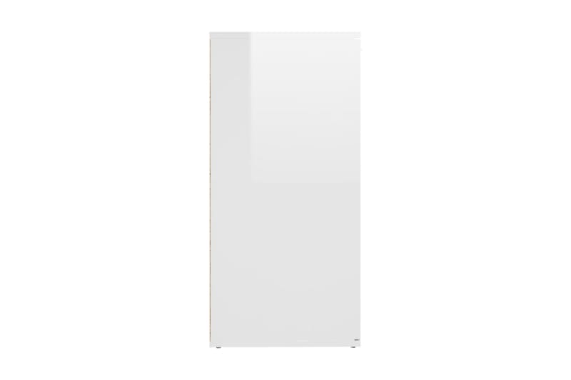 skænk 160x36x75 cm spånplade hvid højglans - Hvid - Skænke & sideboards