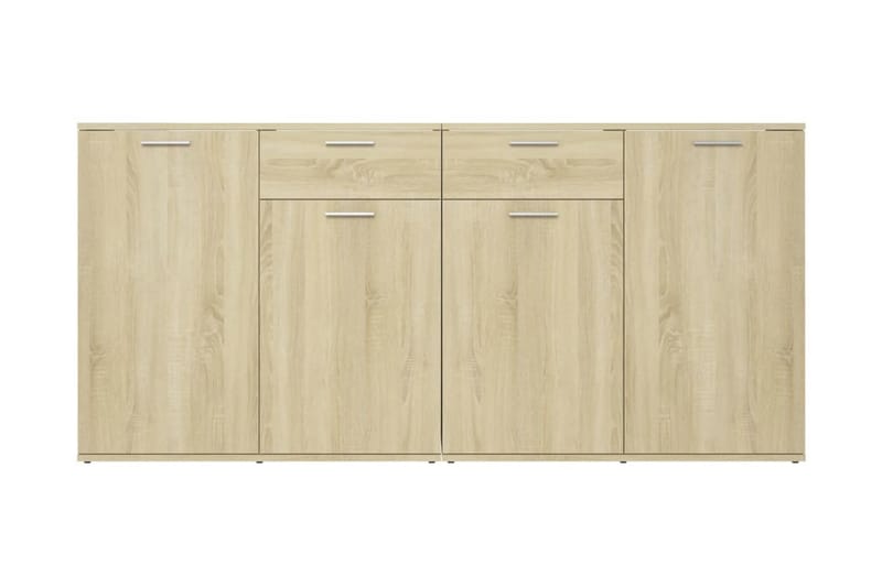 skænk 160x36x75 cm spånplade sonoma-eg - Brun - Skænke & sideboards